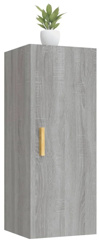 Armário parede 34,5x34x90 cm derivados madeira cinzento sonoma