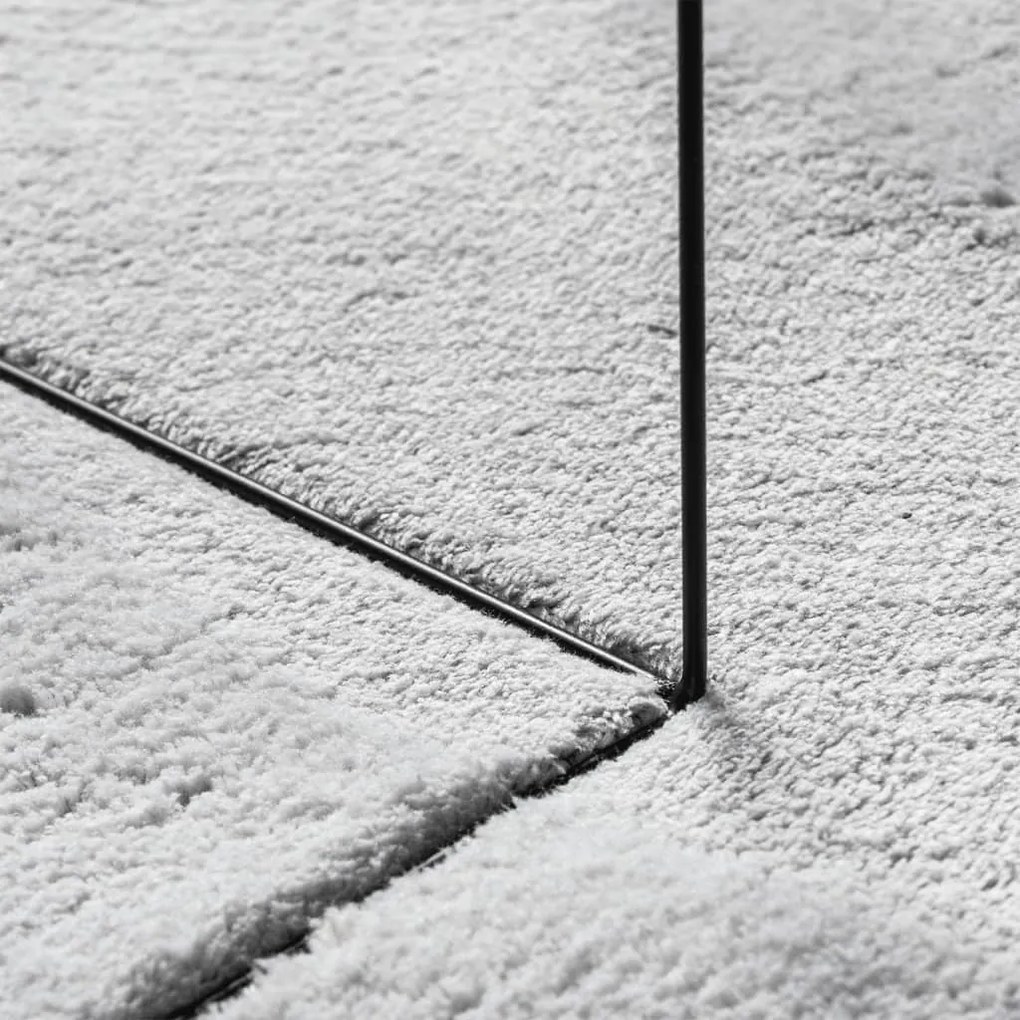 Tapete pelo curto macio e lavável HUARTE Ø 160 cm cinzento