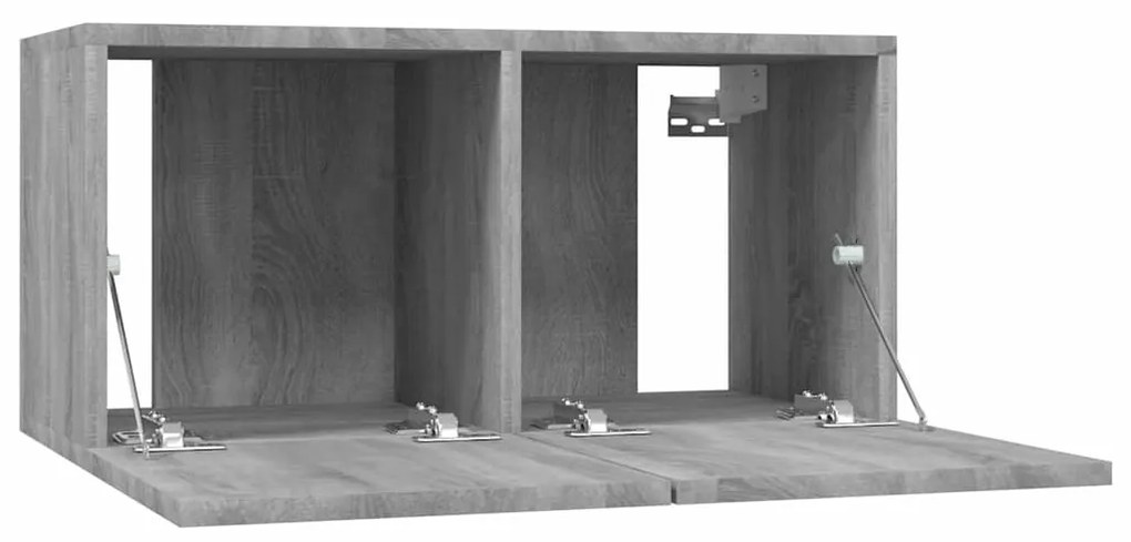 Móvel TV suspenso 2pcs 60x30x30cm derivado madeira cinza sonoma