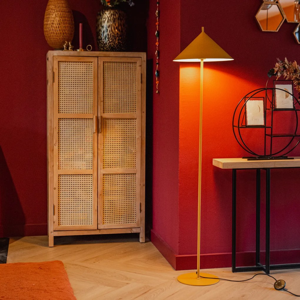 Candeeiro de pé design amarelo - Triangolo