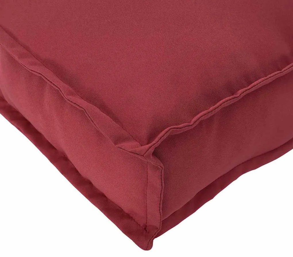 Almofadas para Assento 4 pcs Vermelho Vinho 40x40x8 cm Tecido Oxford