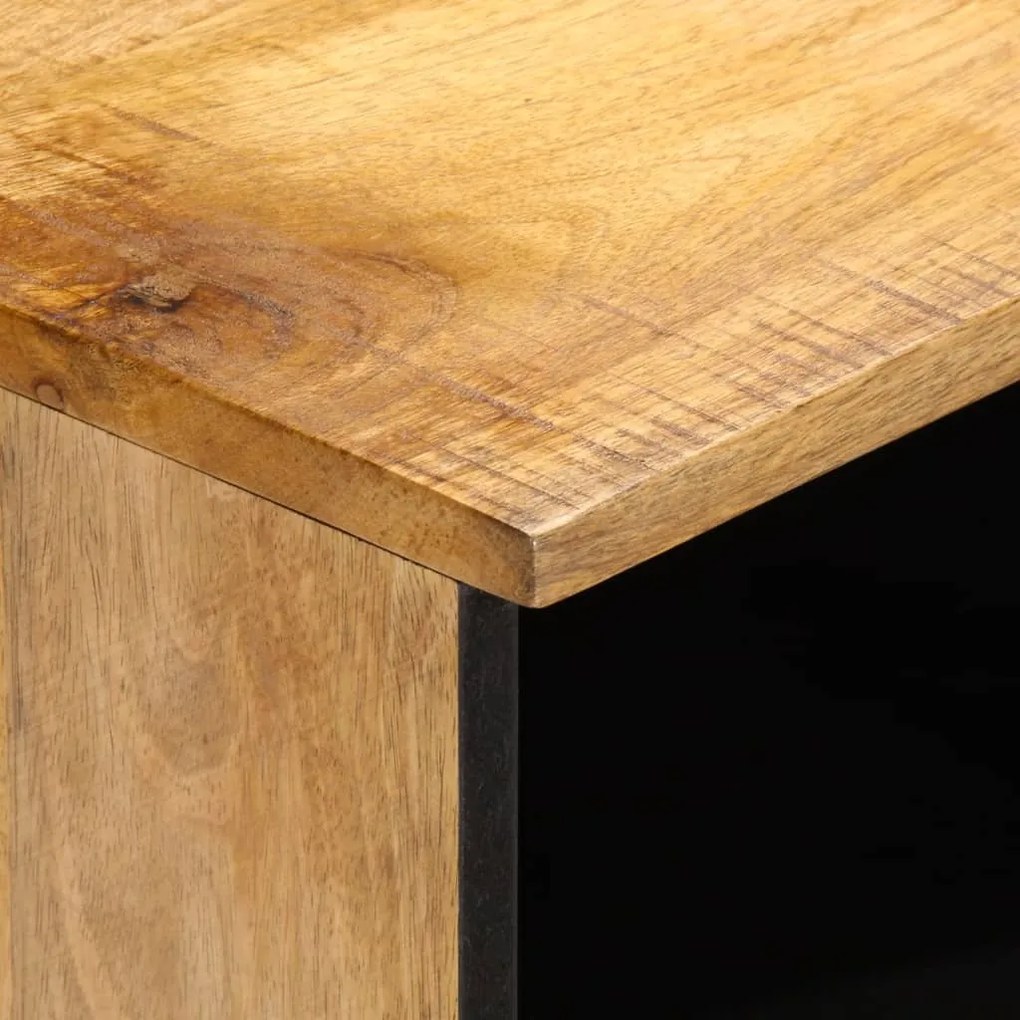 Mesa de cabeceira 40x34x46cm madeira de mangueira áspera maciça