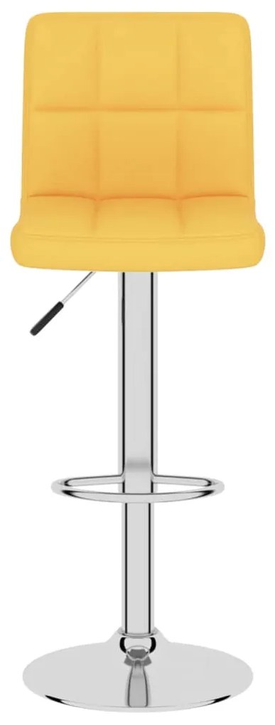 Bancos de bar 2 pcs tecido amarelo mostarda