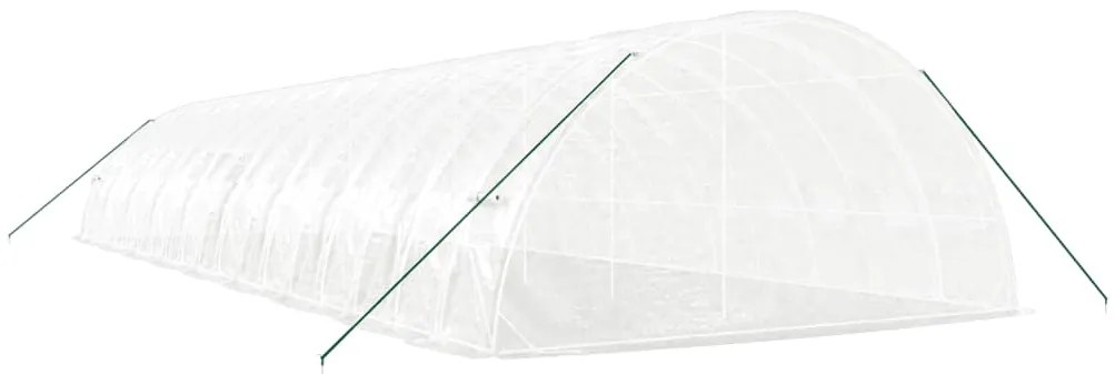 Estufa com estrutura de aço 108 m² 18x6x2,85 m branco