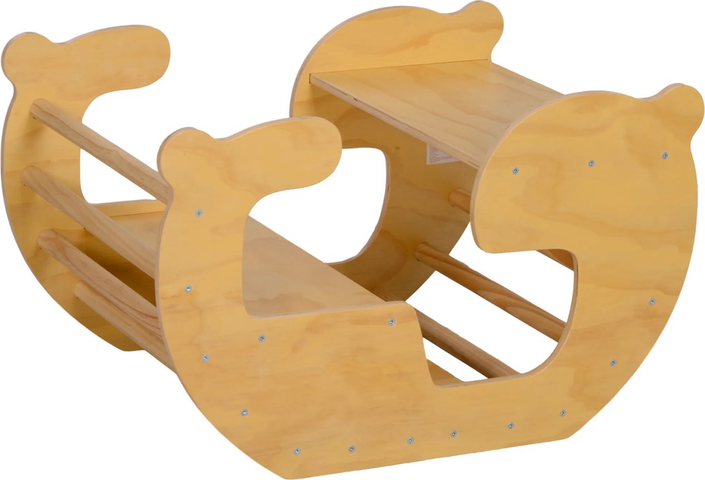 Arco de escalada para crianças, mesa de brinquedos para crianças dos 18 aos 48 meses, design 2 em 1, carga máxima de 50 kg, madeira natural