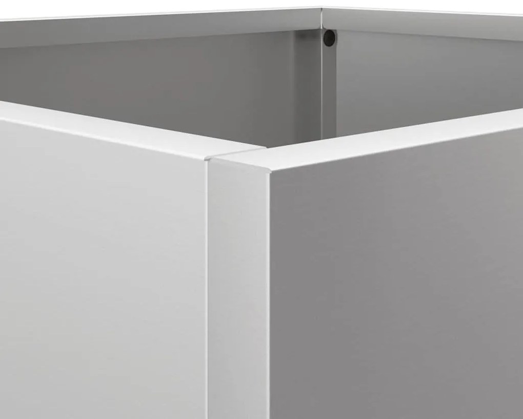 Vaso/floreira 49x47x46 cm aço galvanizado prateado