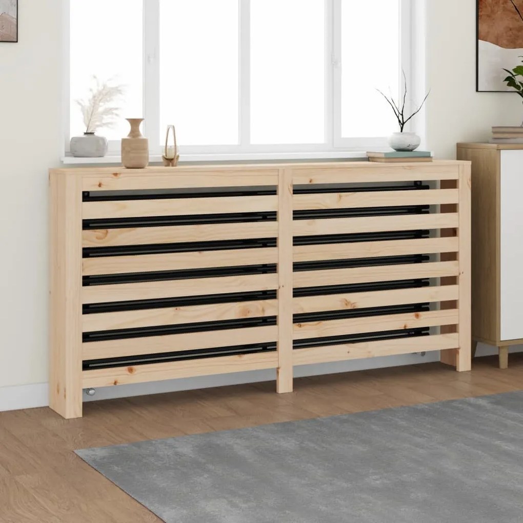 822606 vidaXL Cobertura de radiador 169 x 19 x 84 cm pinho maciço
