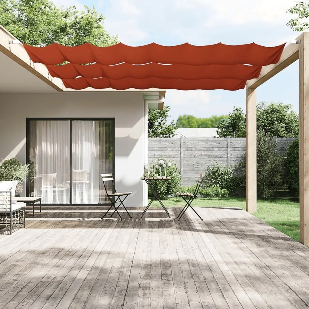 Toldo vertical 60x420 cm tecido oxford cor terracota