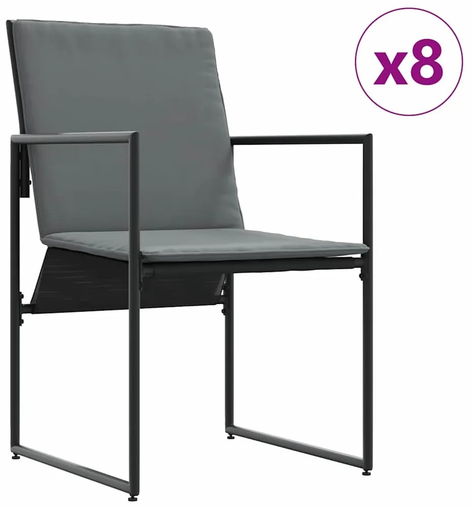 Conjunto de Jantar para Jardim vidaXL com 16 Peças e Almofadas em Aço
