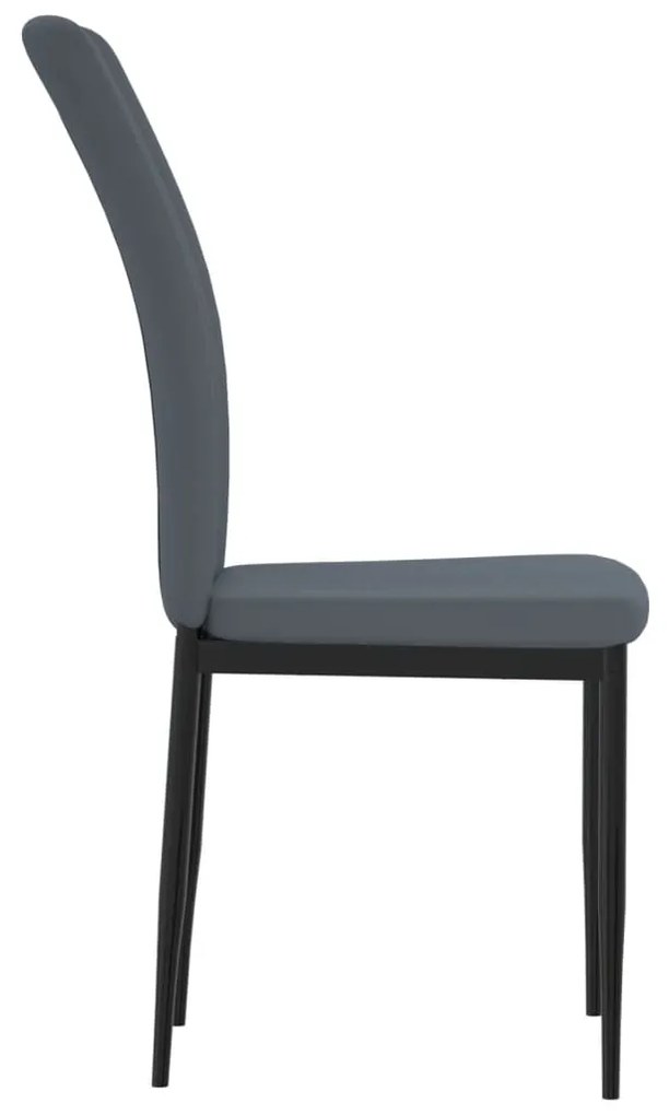Cadeiras de jantar 2 pcs veludo cinzento-escuro