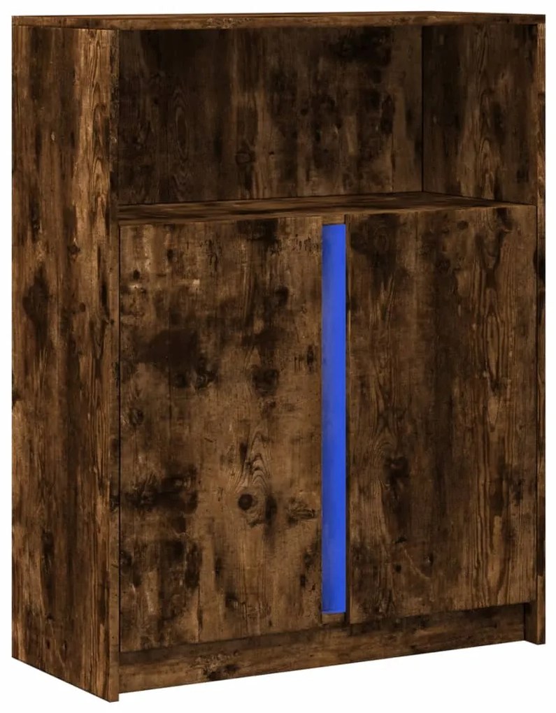 Aparador 77x34x100 cm derivados de madeira carvalho fumado