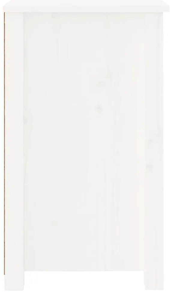 Mesa de cabeceira 50x35x61,5 cm madeira de pinho maciça branco