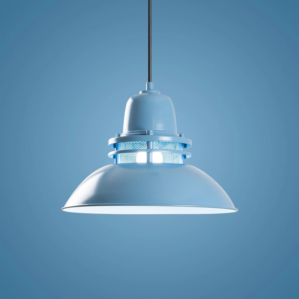 Candeeiro Suspenso com Altura Ajustável – Tibet Light Blue – Azul Clar