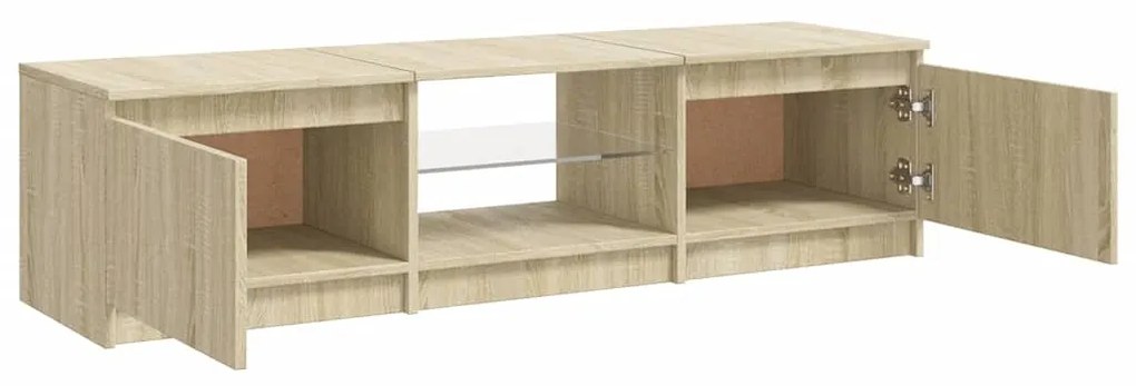 Móvel de TV com luzes LED 140x40x35,5 cm carvalho sonoma