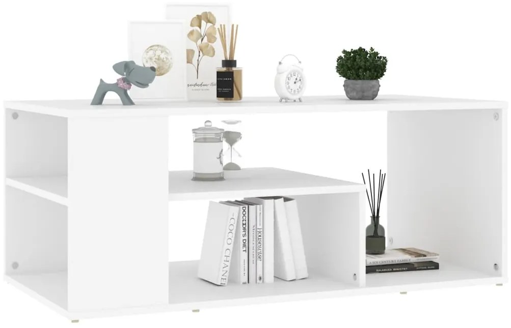 Mesa de centro 100x50x40 cm derivados de madeira branco