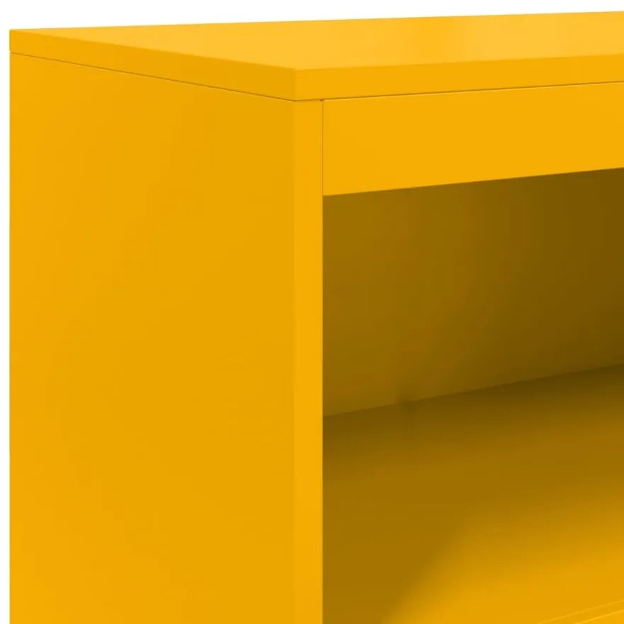 Aparador alto 68,5x38,5x123,5 cm aço amarelo mostarda