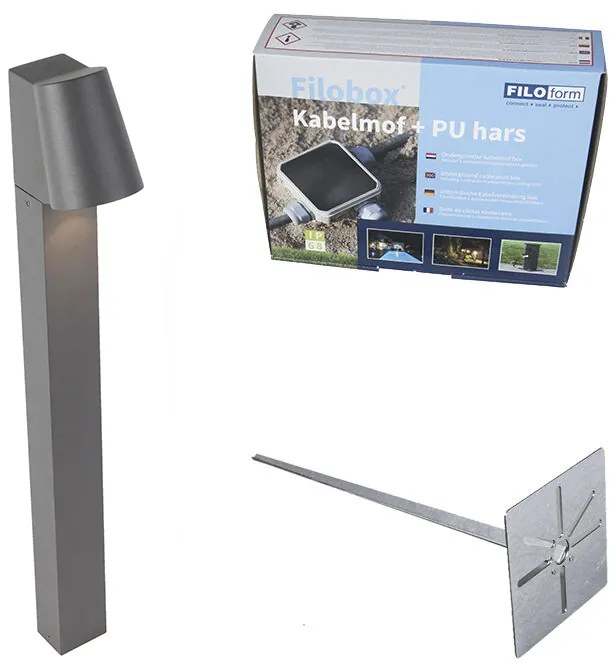 Candeeiro de pé moderno para exterior antracite incl. LED - UMA Moderno