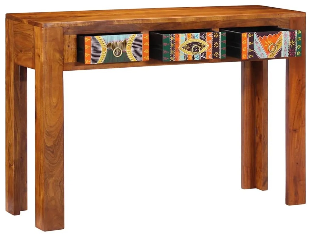 Mesa consola 110x35x75 cm madeira de acácia maciça