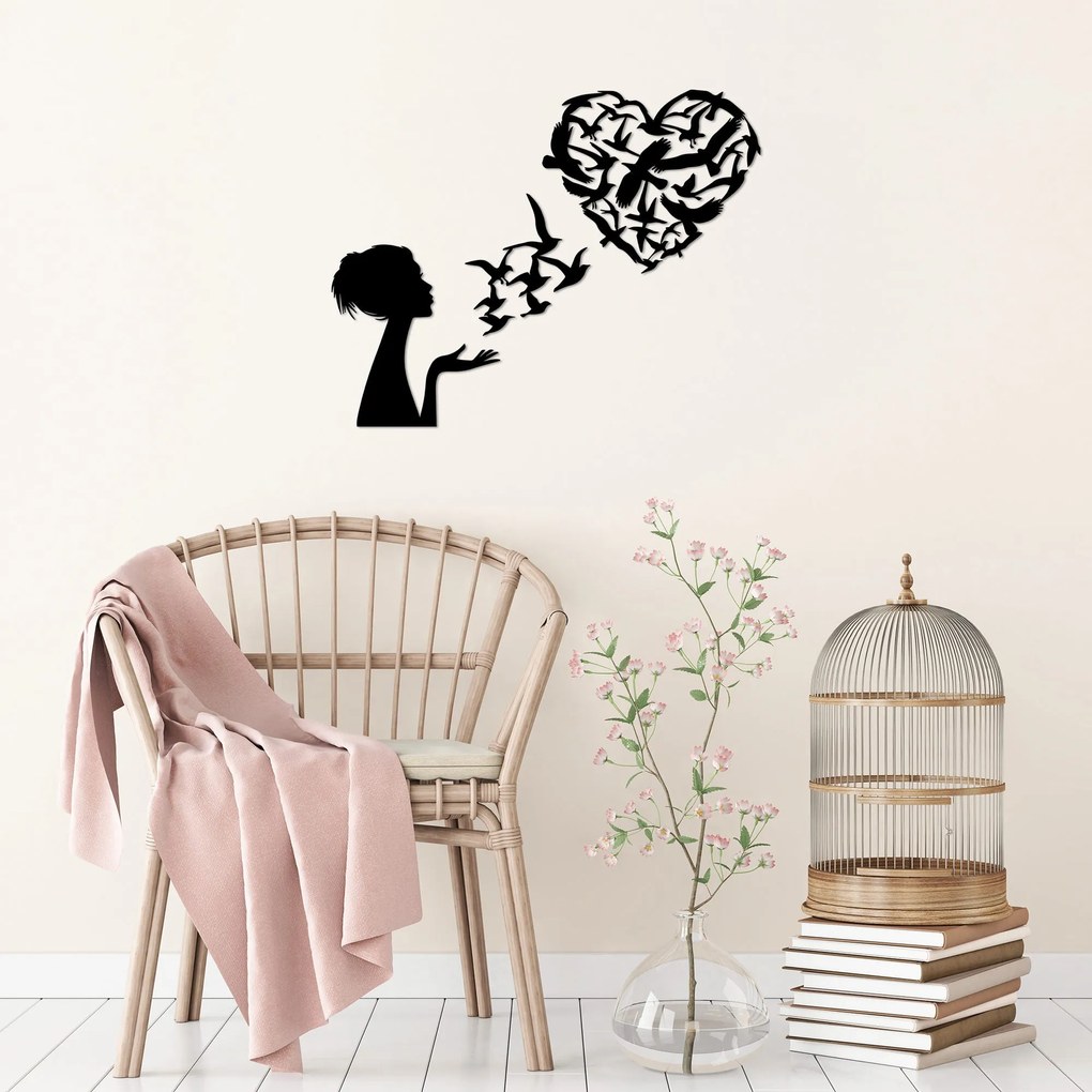 Acessório Decorativo de Metal Model-465 – Preto – 63 x 50 cm