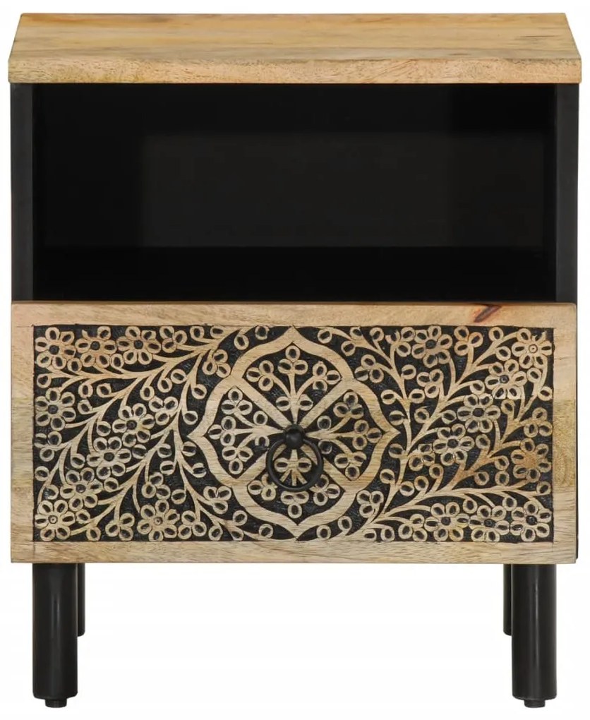 Mesa de cabeceira 40x33x46 cm madeira de mangueira maciça