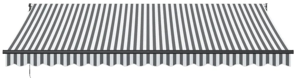 Toldo retrátil 4,5x3 m tecido e alumínio antracite e branco