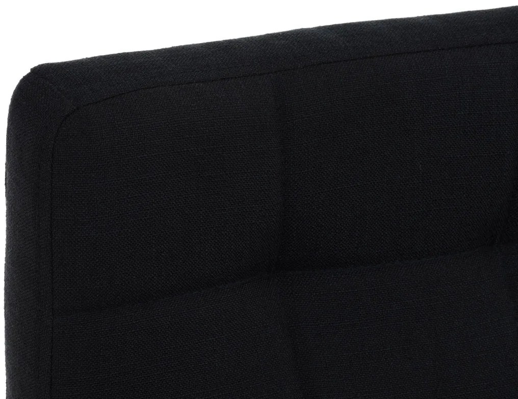 Banco de bar Lincoln em tecido 42 x 94 x 49 cm Preto