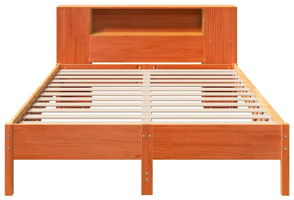 Cama com estante sem colchão 135x190 cm pinho maciço