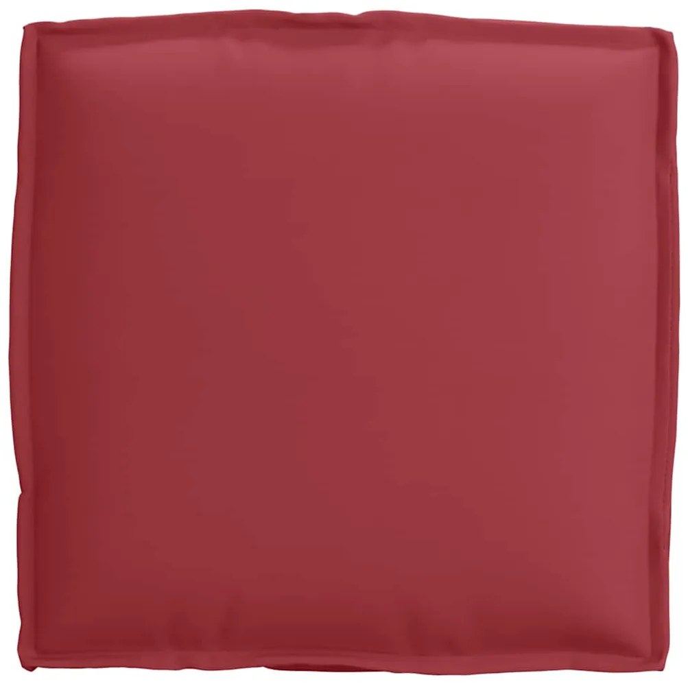 Almofadas para Paletes - 6 Peças Vermelhas Vinho de 40x40x8 cm em Teci