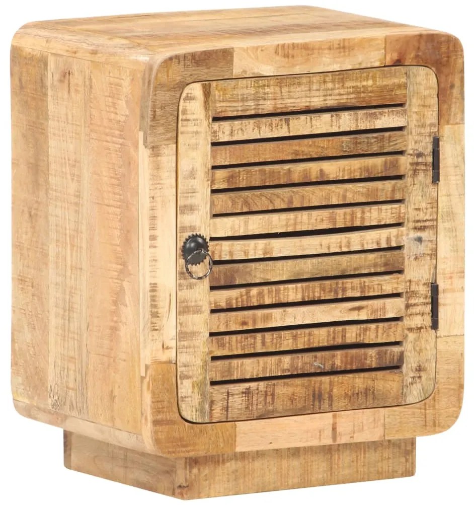 Mesa de cabeceira 40x30x50 cm madeira de mangueira áspera