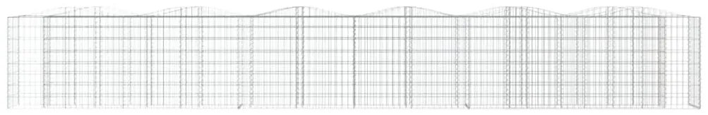 Canteiro elevado gabião arqueado 600x50x100cm ferro galvanizado