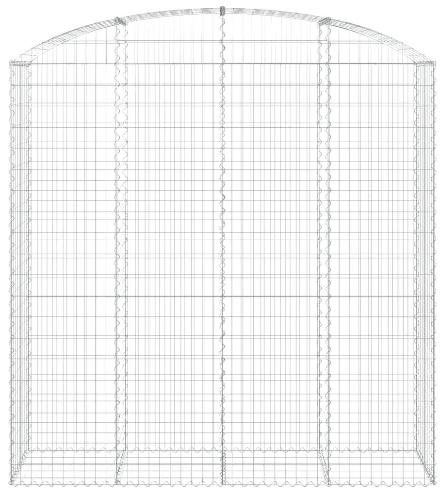Cesto gabião arqueado 200x50x200/220 cm ferro galvanizado
