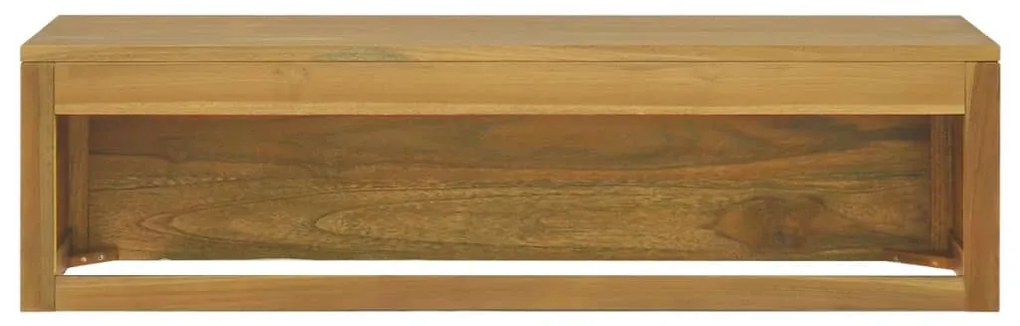 Armário de parede p/ casa de banho 110x45x30 cm teca maciça