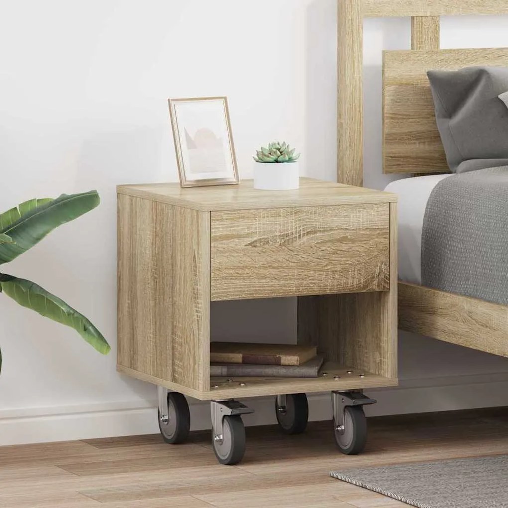 vidaXL Mesa-de-cabeceira 2 pcs Carvalho Sonoma 40,5 x 40 x 48 cm