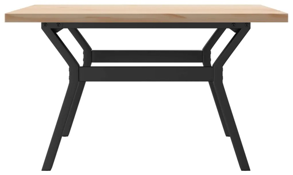 Mesa de centro estrutura em Y 80x80x45,5 cm pinho/aço