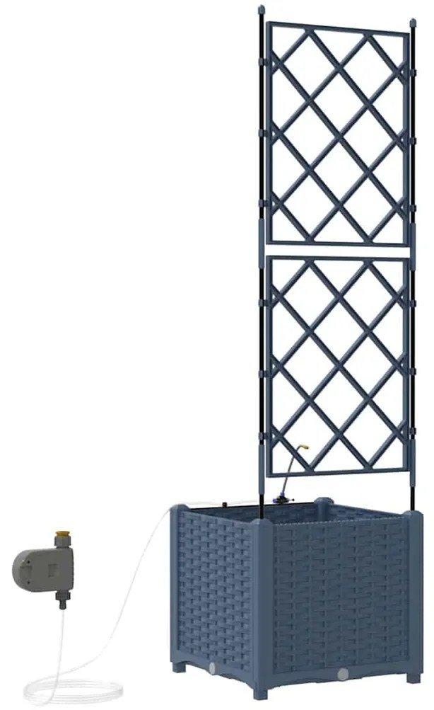 Jardineiras de Jardim 1 pc Cinzeto 40 x 40 x 142 cm Plástico