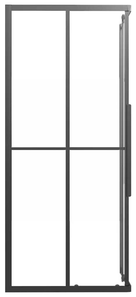 Cabine de duche ESG opaco 80x70x180 cm preto