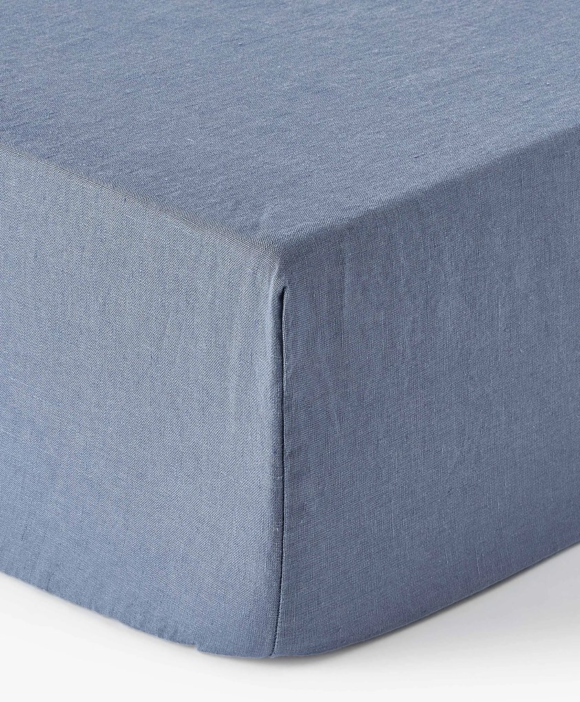 Lençol em linho lavado com elástico boxspring Airy