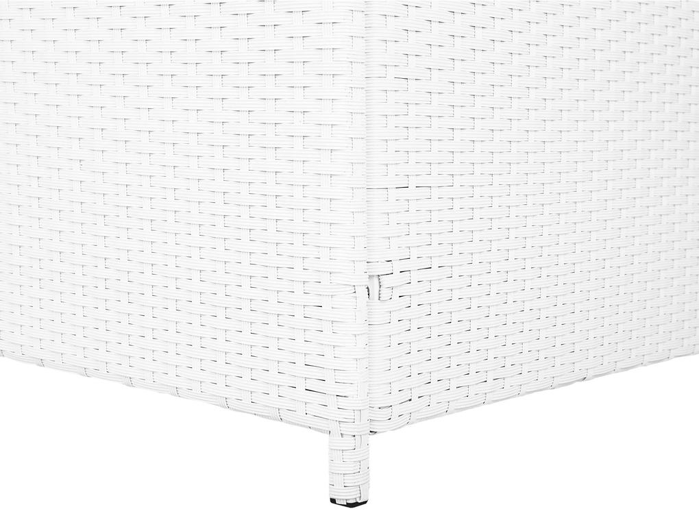 Caixa de arrumação em rattan sintético branco 158 x 63 cm MODENA Beliani