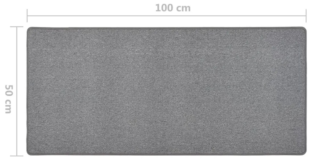 Tapete/passadeira 50x100 cm cinzento-escuro