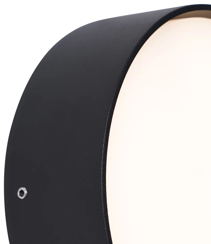 Candeeiro de Parede Exterior Moderno Preto com LED IP65 - Dop