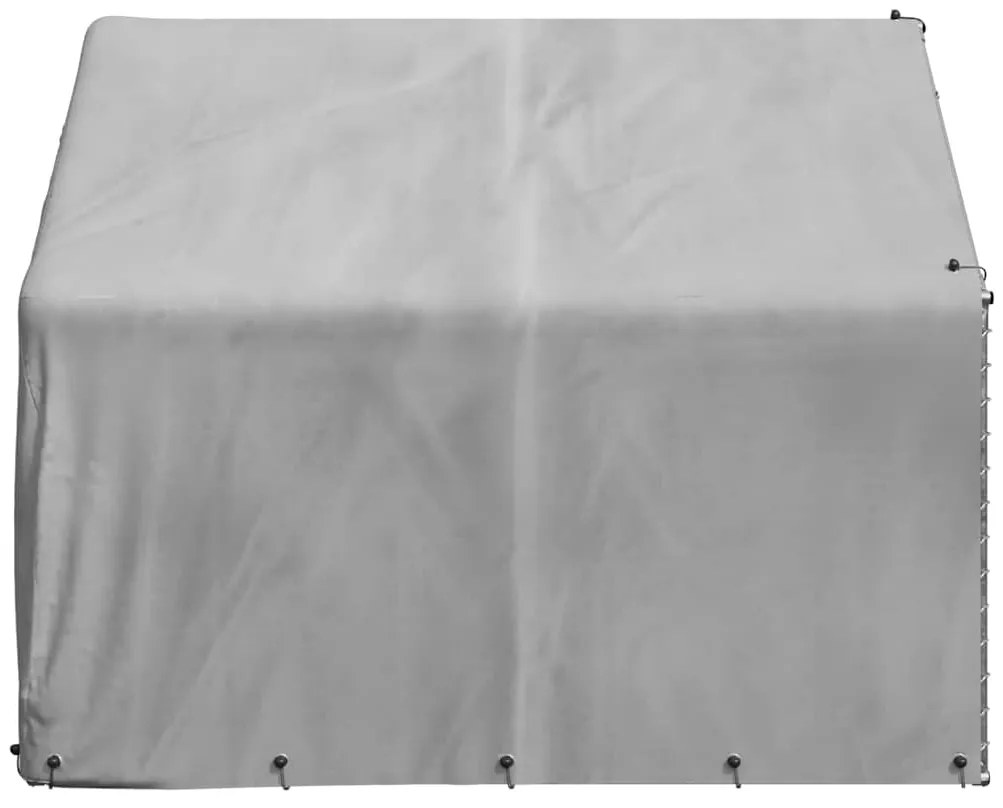 Canil exterior para cães com cobertura 2x2x1,5m aço galvanizado