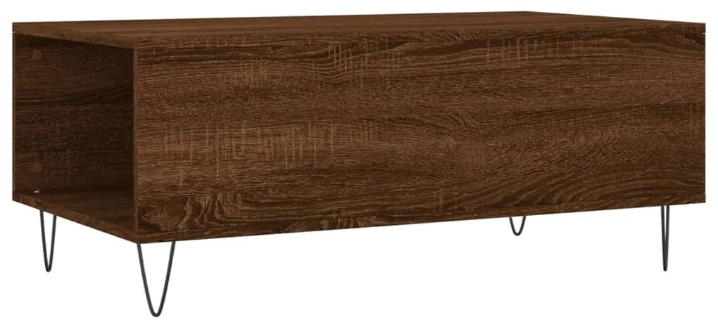 Mesa de centro 90x50x36,5cm derivados madeira carvalho castanho