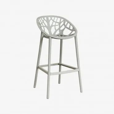 Pacote Com 4 Bancos Altos De Polipropileno Ores Verde Cáqui & ↑75 Cm - Sklum