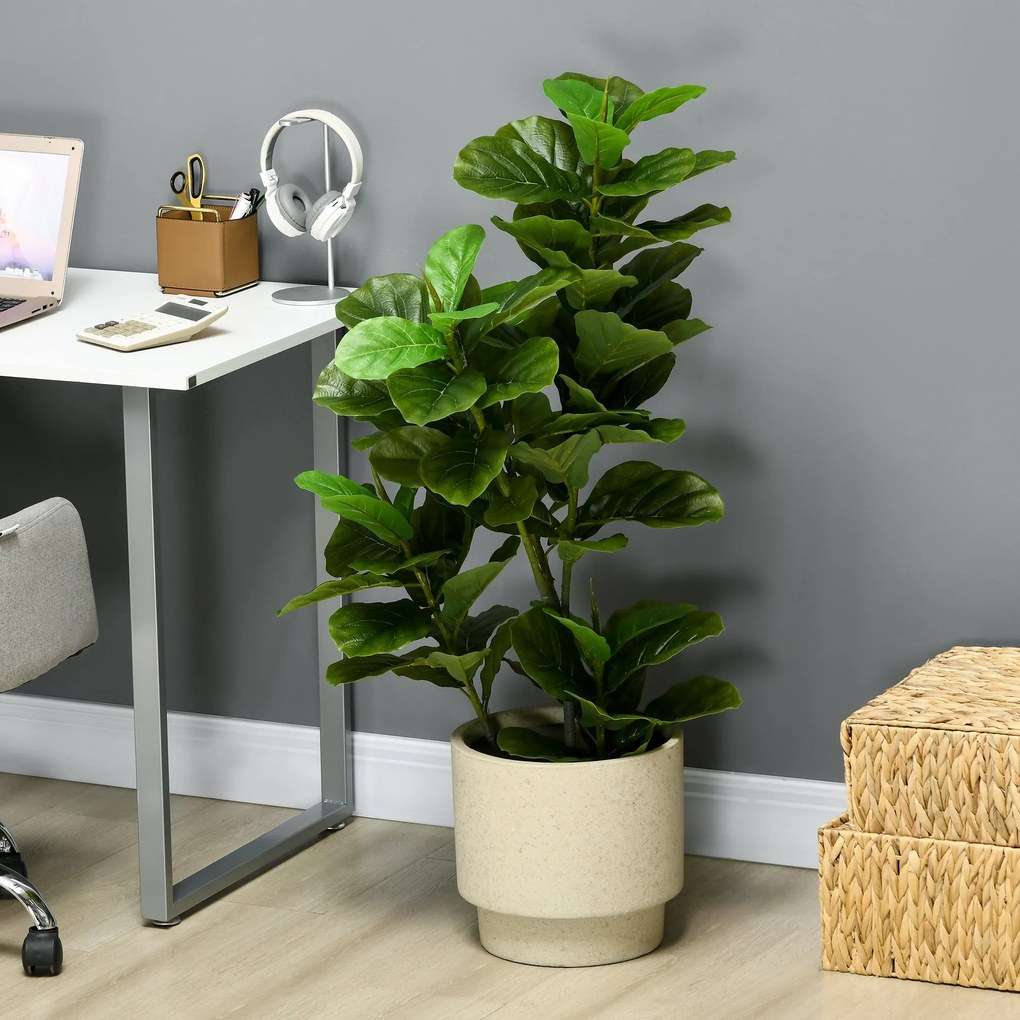 Conjunto de 2 Plantas Artificiais Ficus 110 cm Plantas Artificiais com