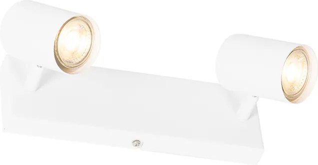Plafon moderno branco 2-luzes ajustável retangular - Jeana