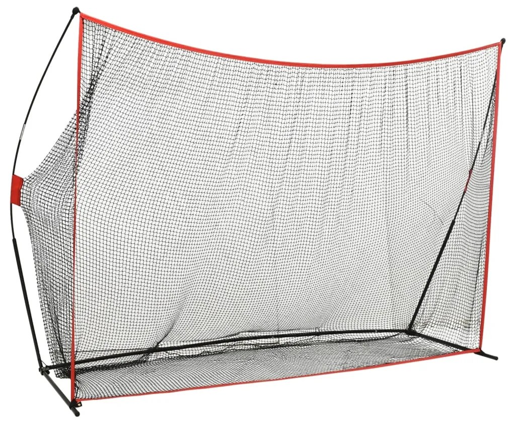 93363 vidaXL Rede de impacto de golfe 356x92,5x215 cm metal