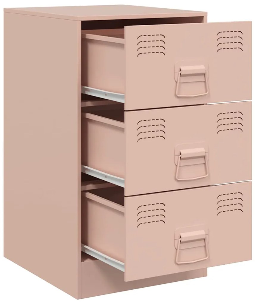 Mesa de cabeceira 34,5x39x62 cm aço rosa