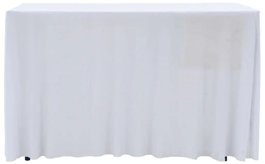 Capa extensível para mesa c/ camilha 2 pcs 183x76x74 cm branco