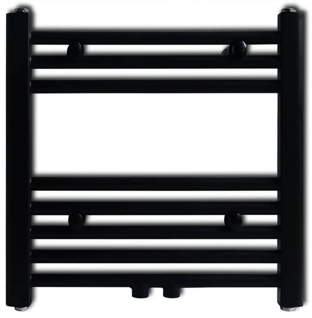 Aquecedor toalhas casa de banho liso 480 x 480 mm preto