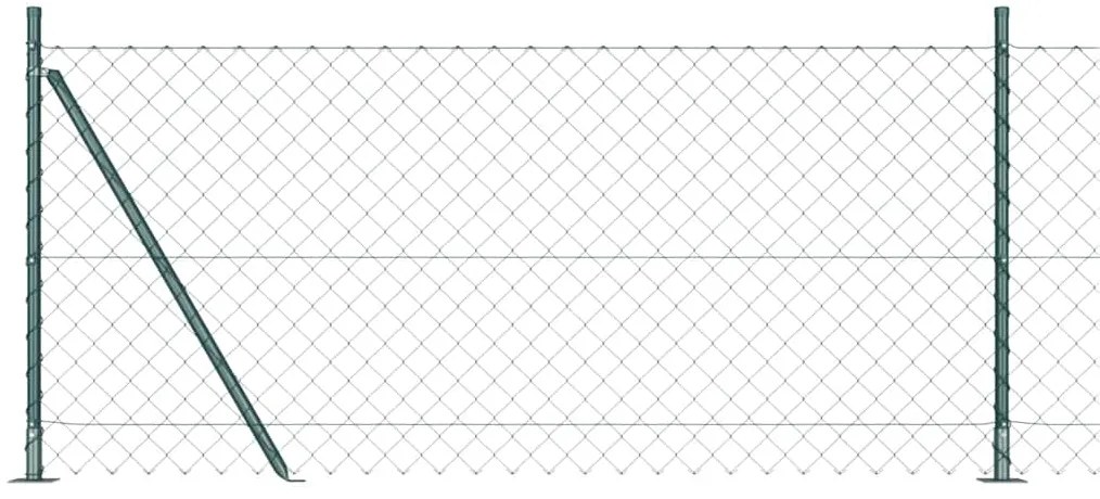 vidaXL Poste de Cerca Verde 10 x 0,8 m (malha de 60 x 60 mm) Aço e PVC